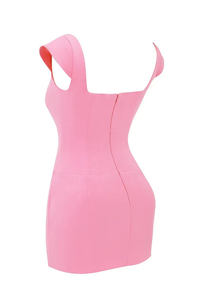 Leonida French Pink Corset Mini Dress