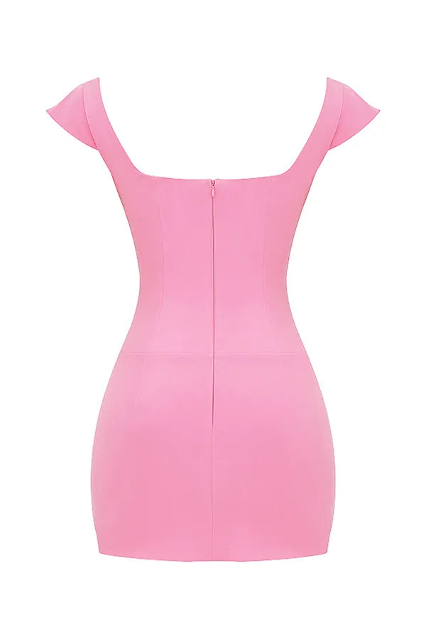 Leonida French Pink Corset Mini Dress