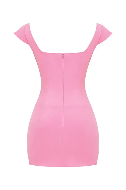Leonida French Pink Corset Mini Dress