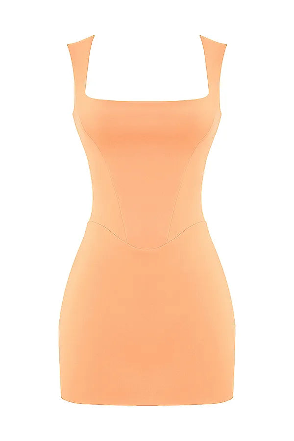 Enya Apricot Corset Mini Dress