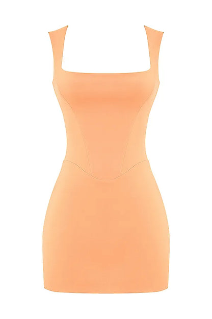 Enya Apricot Corset Mini Dress