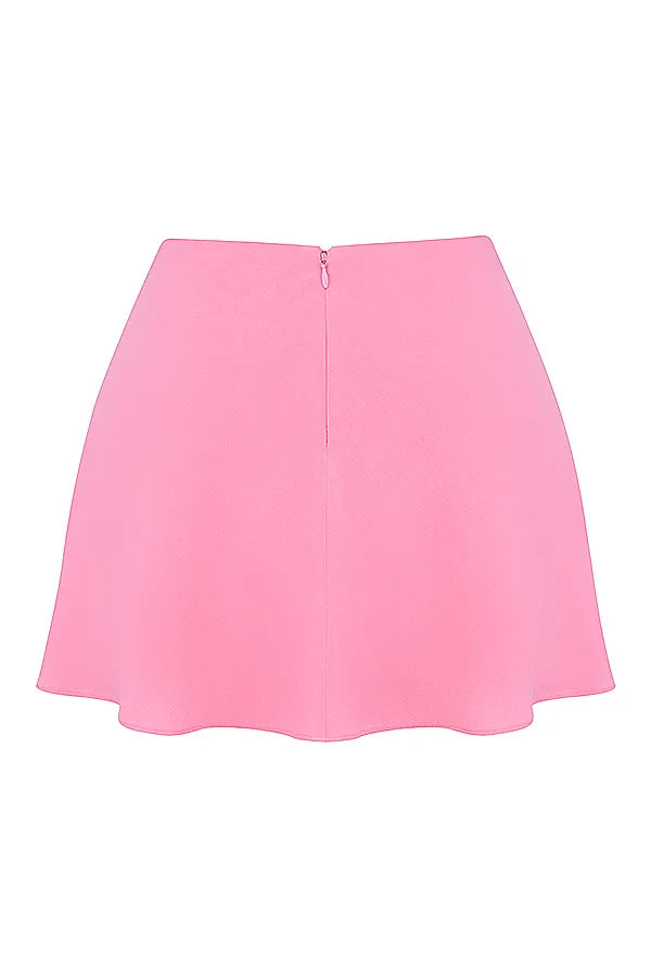 Lil French Pink Floaty Mini Skirt