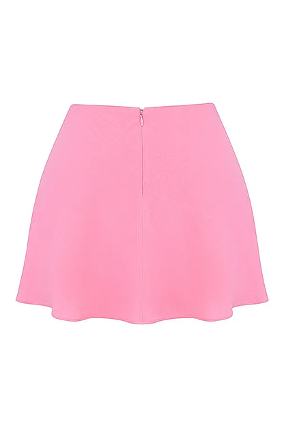 Lil French Pink Floaty Mini Skirt