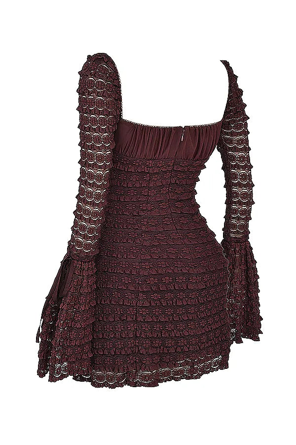 Marisa Espresso Lace Dress