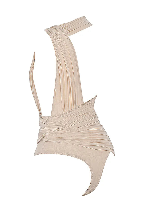 Cheyanne Ecru Gathered Bodysuit