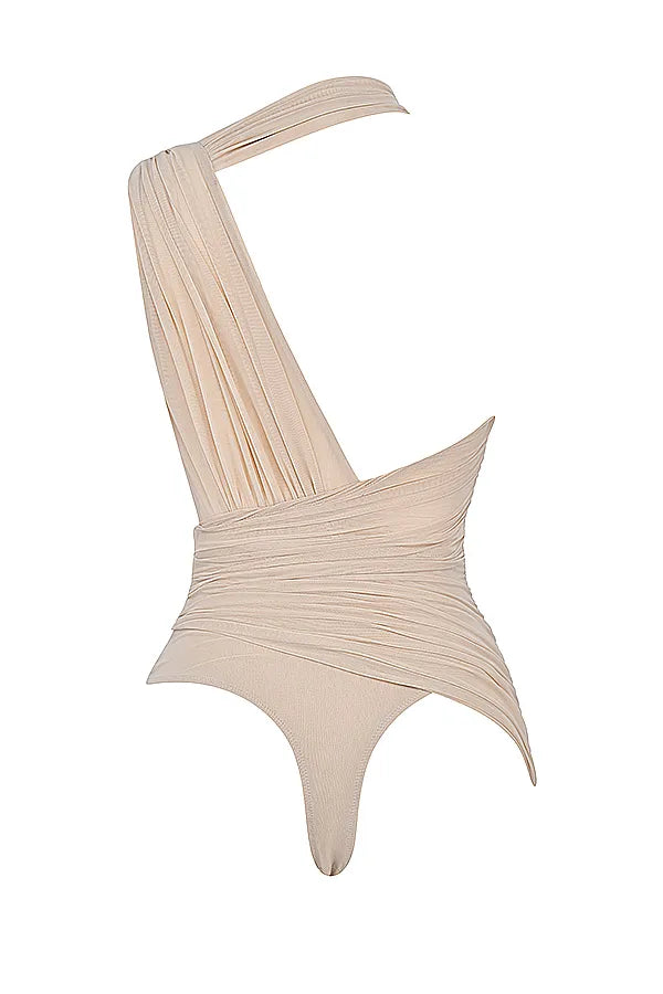 Cheyanne Ecru Gathered Bodysuit