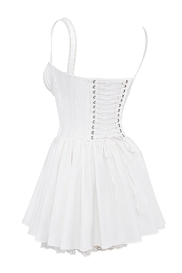 Pietra White Corset Mini Dress