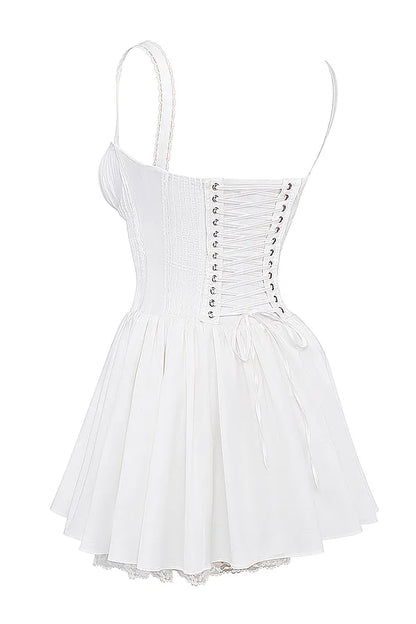 Pietra White Corset Mini Dress