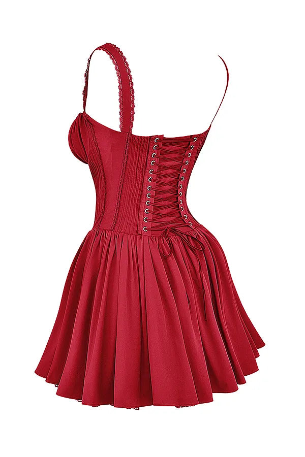 Pietra Cherry Corset Mini Dress