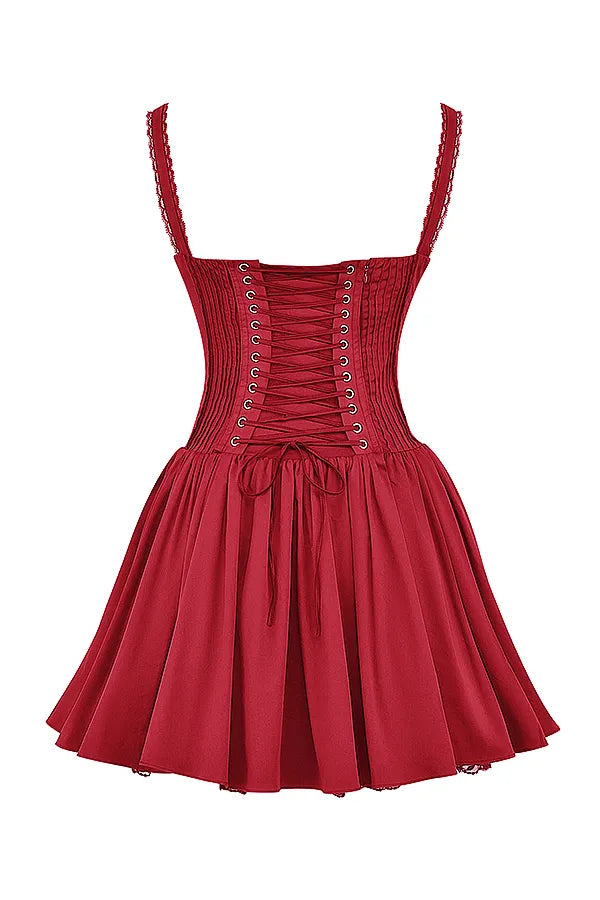 Pietra Cherry Corset Mini Dress