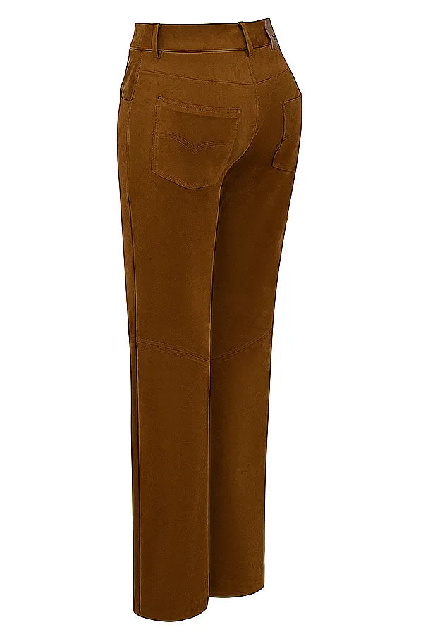 Apollo Tan Vegan Suede Trousers