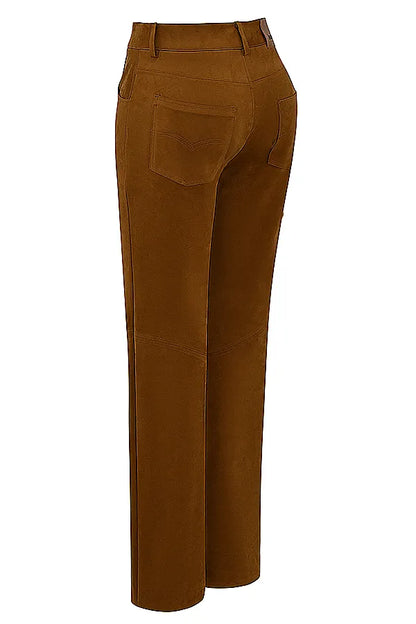 Apollo Tan Vegan Suede Trousers
