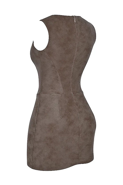 Pandora Mocha Corset Mini Dress