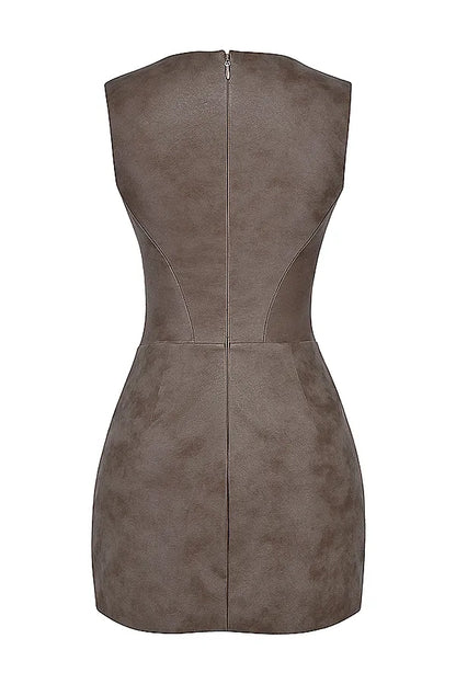 Pandora Mocha Corset Mini Dress