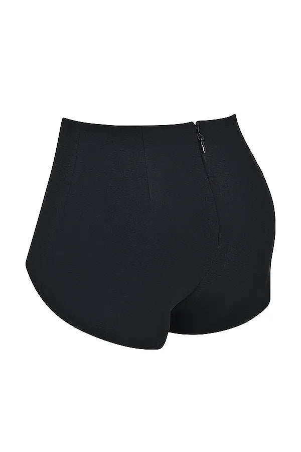 Tahni Black High Waisted Shorts