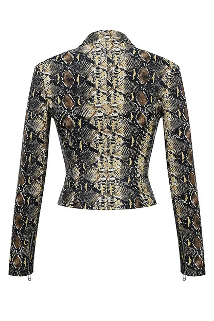Vani Snake Print Fitted Jacket