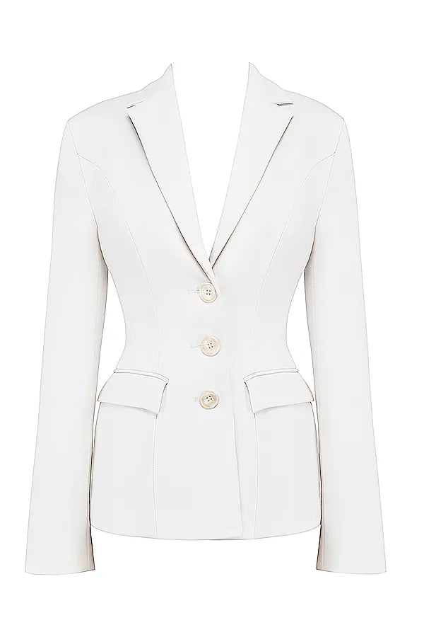 Sariah Ivory Contour Tailored Blazer