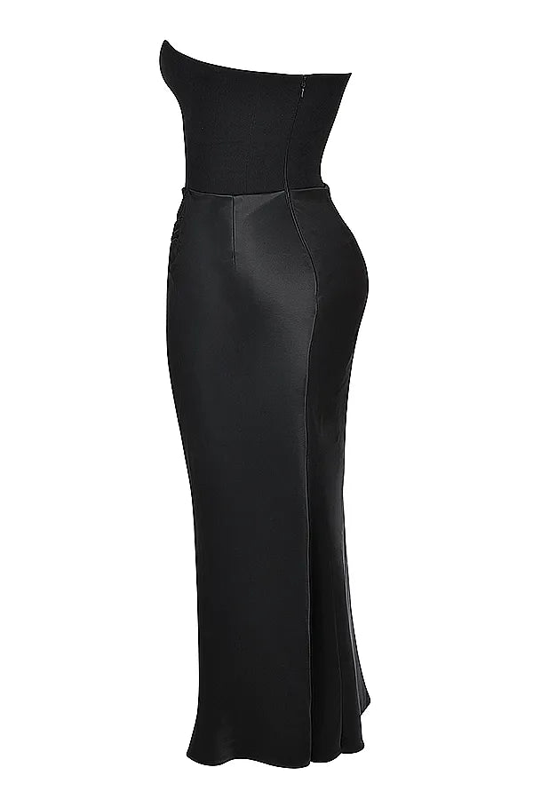 Persephone Black Strapless Corset Dress