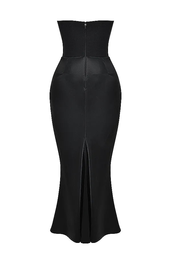 Persephone Black Strapless Corset Dress