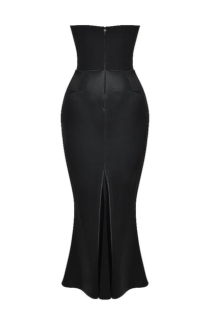 Persephone Black Strapless Corset Dress