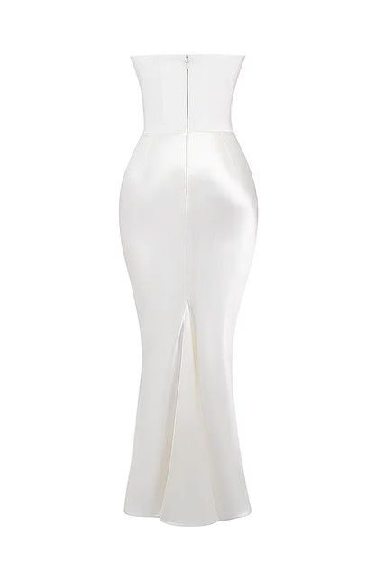 Persephone Ivory Strapless Corset Dress