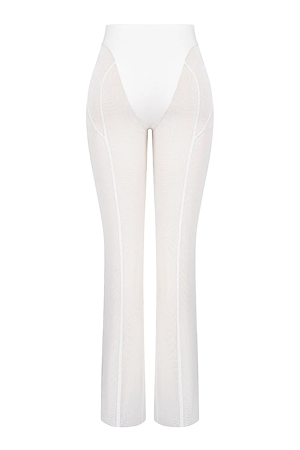 Avalon White Mesh High Waist Trousers