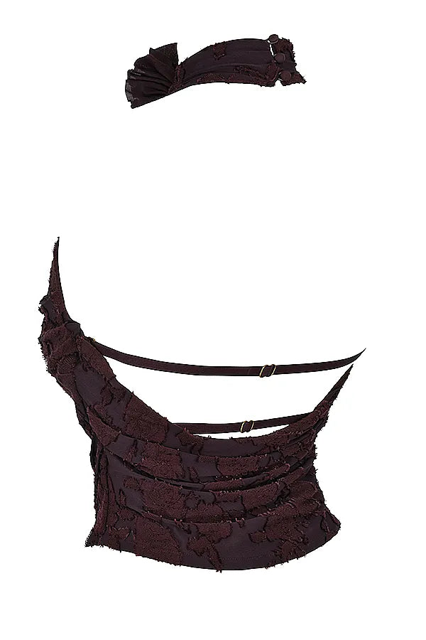 Kyra Cocoa Halter Top