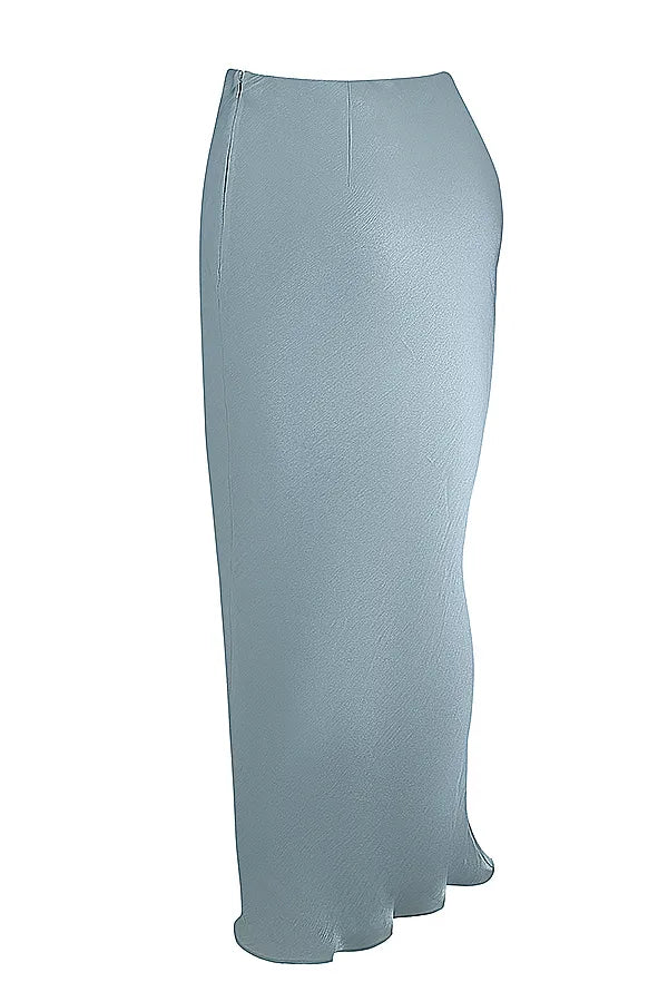 Amadi Cool Blue Floor Length Maxi Skirt