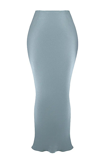 Amadi Cool Blue Floor Length Maxi Skirt