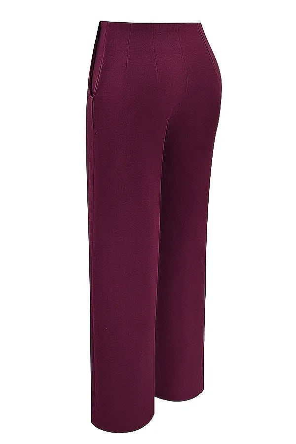 Rivi Wine Straight Leg Trousers