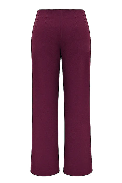 Rivi Wine Straight Leg Trousers