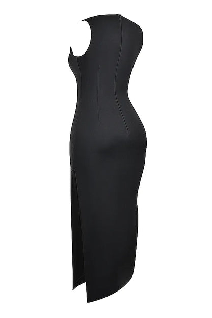 Filomena Black Maxi Dress