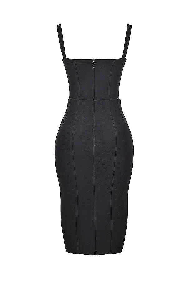 Bellissima Black Sweetheart Midi Dress