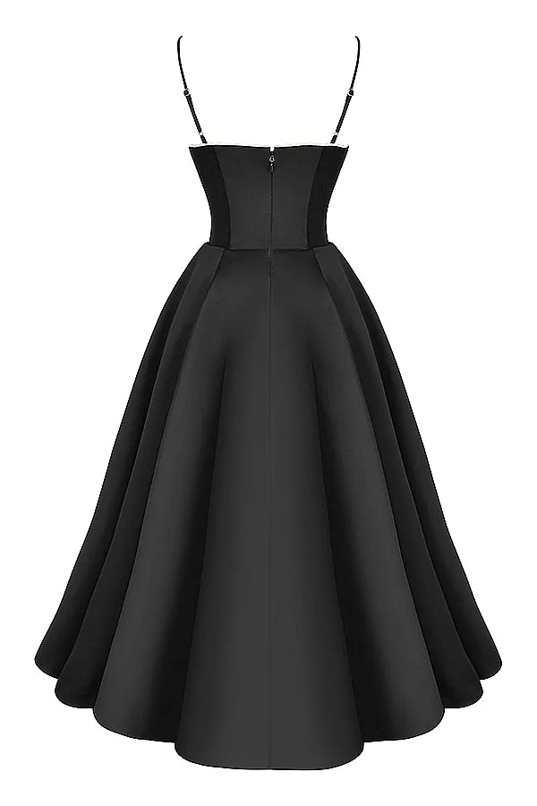 Mademoiselle Black Tulle Midi Dress
