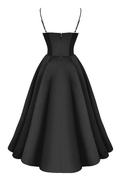 Mademoiselle Black Tulle Midi Dress