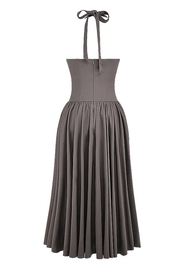 Coquette Smoke Halter Midi Dress