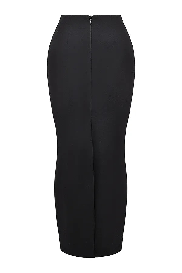 Hart Black Twill Maxi Skirt