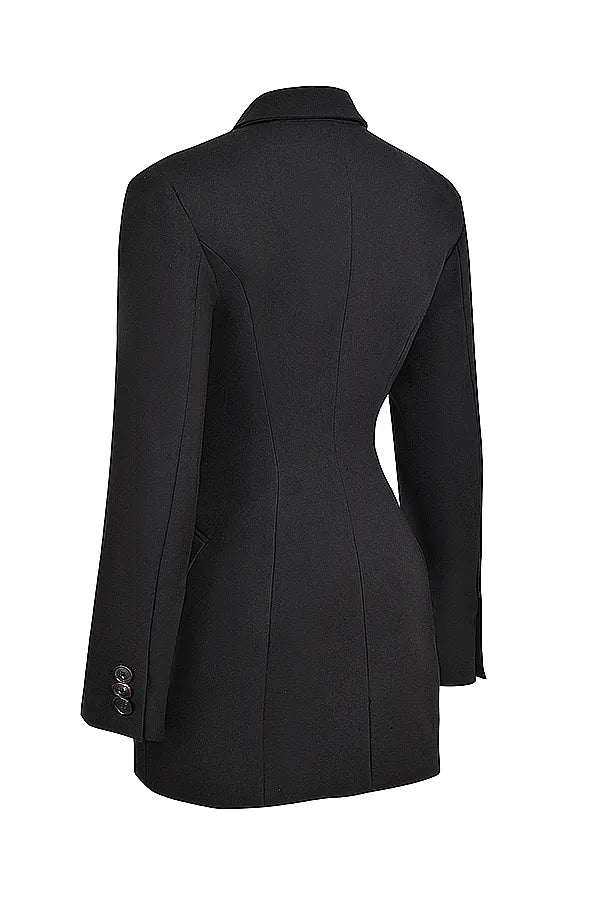 Amia Black Blazer Mini Dress