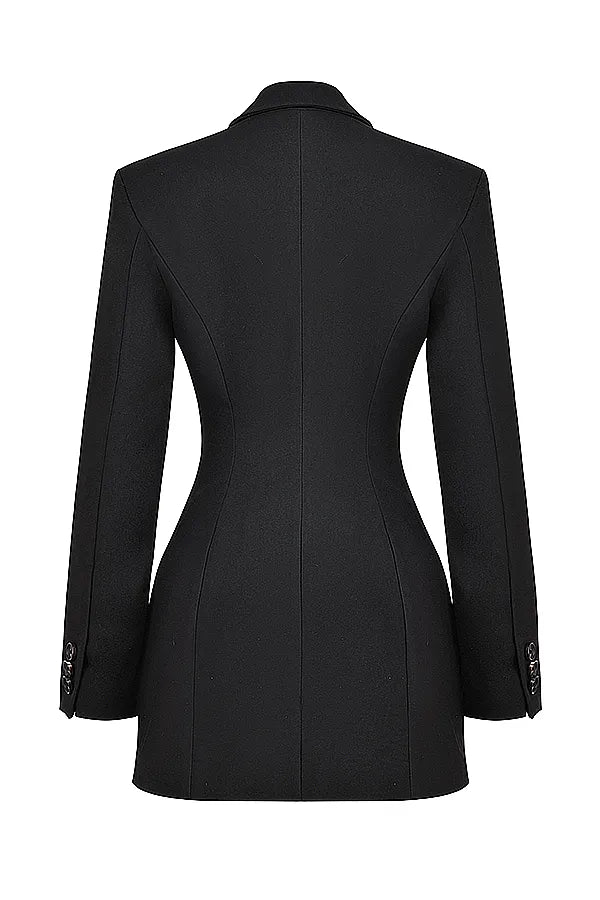 Amia Black Blazer Mini Dress