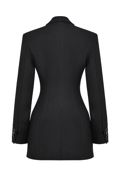 Amia Black Blazer Mini Dress
