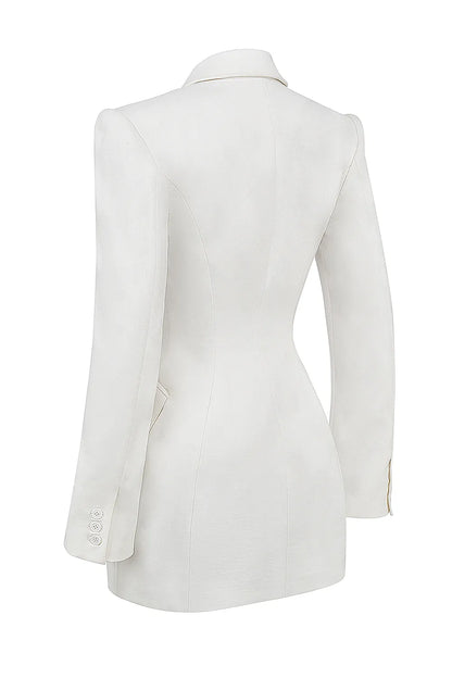 Amia White Blazer Mini Dress