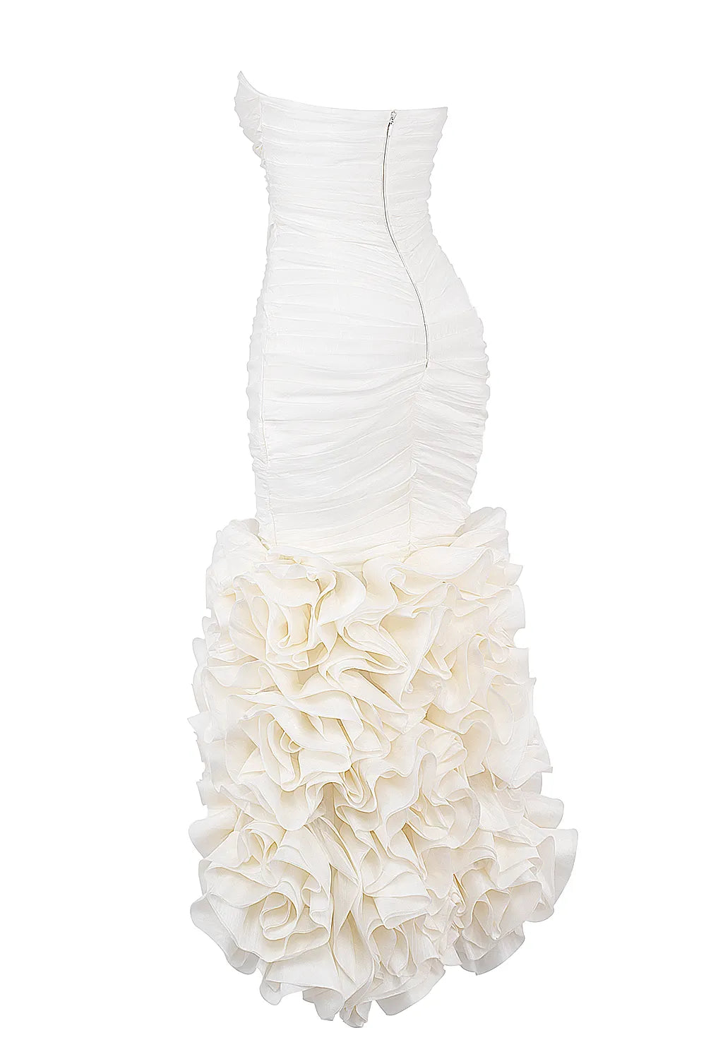 Gabrielle Ivory Strapless Ruffle Bridal Gown