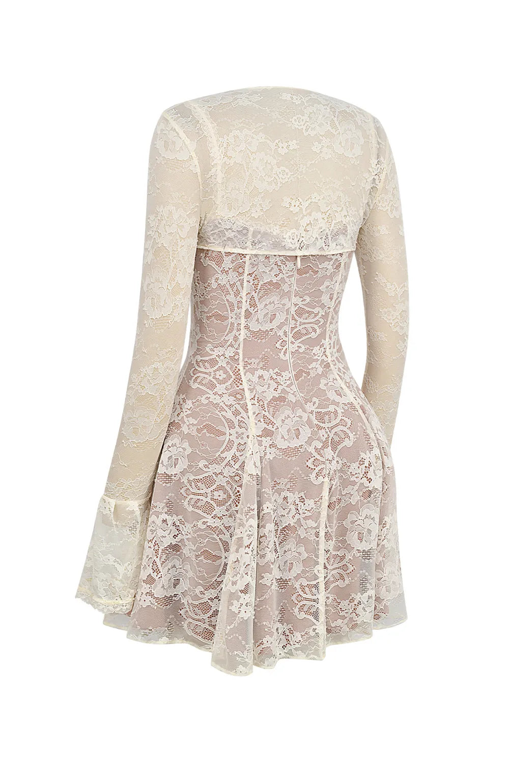 Alice Vintage Cream Lace Mini Dress