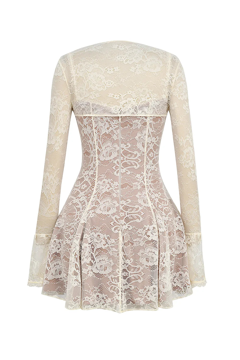 Alice Vintage Cream Lace Mini Dress