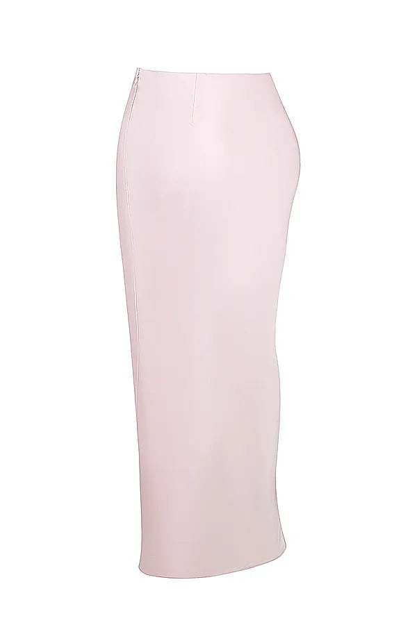 Giuliana Ballerina Pink Satin Maxi Skirt