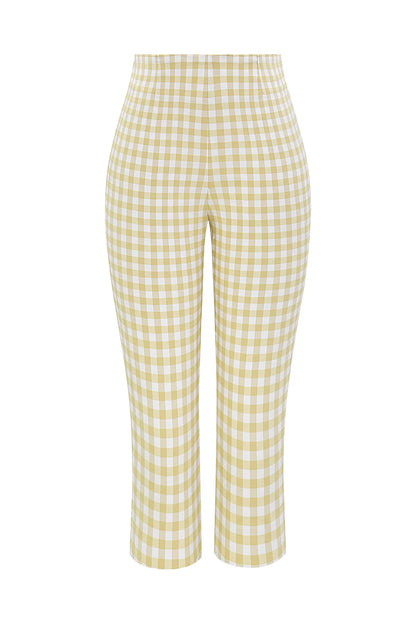Carella Gingerbread Gingham Capri Trousers