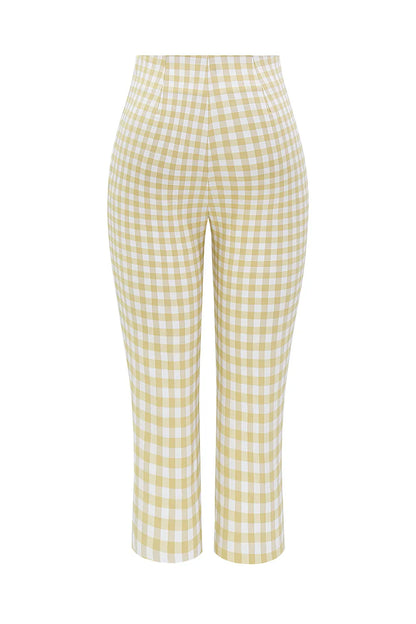 Carella Gingerbread Gingham Capri Trousers