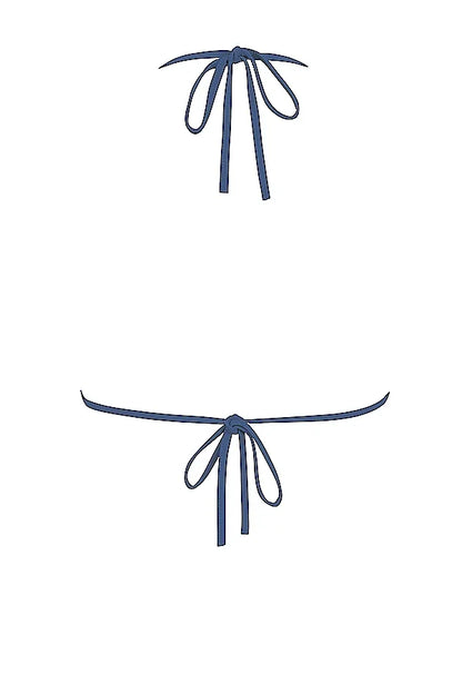 Tropez Deep Blue Halter Neck Bikini Top