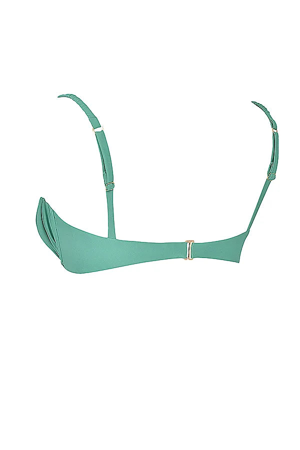 Cassis Eucalyptus Ruched Bikini Top