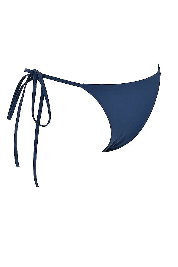 Santorini Deep Blue Tie Side Bikini Bottom